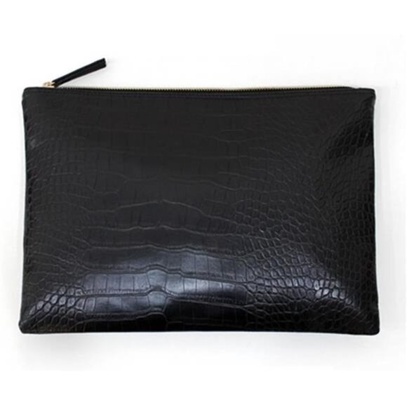 Women Clutches Crocodile Grain PU Leather Envelope Clutch Bag - Picture 1 of 7